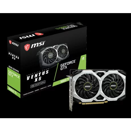 PLACA VIDEO MSI NVIDIA GeForce GTX 1660 Ti Ventus Xs 6G OC, 6 GB GDDR6 192 biti, PCI Express 3.0 x 16, HDMI, Display Port x 3, sistem racire aer activ, &quot;GTX1660TIVENTUSXS&quot;