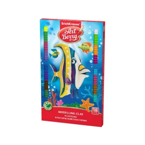Plastilină cu Aloe Vera ArtBerry + cuțit EK 18 culori/set