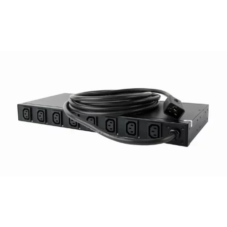 PDU GEMBIRD 1U pt. rack 19 inch, 8 prize IEC, intrare IEC, max 16 A, protectie supratensiune, on/off, 2 m, &quot;EG-PDU-007&quot;