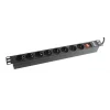 PDU GEMBIRD 1U pt. rack 19 inch, 8 prize Schuko, intrare Schuko, max 16 A, on/off, 2 m, &quot;EG-PDU-012&quot;