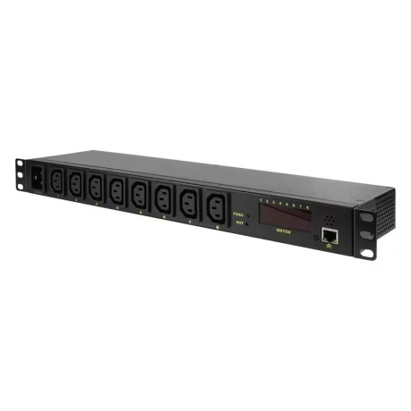 PDU LOGILINK 1U pt. rack 19 inch, 8 prize IEC, intrare IEC, max 16 A, protectie suprasarcina SI impotriva trasnetului, &quot;PDU8P01&quot;