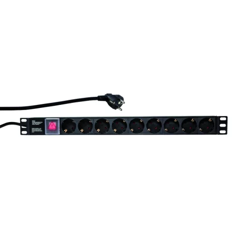 PDU LOGILINK 1U pt. rack 19 inch, 9 prize Schuko, intrare Schuko, max 16 A, on/off, 2 m, &quot;PDU9C02&quot;