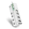 PRELUNGITOR APC, Schuko x 8, conectare prin Schuko (T), RJ-11 x 2, coaxial x 2, cablu 3 m, 10 A, protectie supratensiune, protectie telefon, protectie TV, alb, &quot;PMF83VT-GR&quot;
