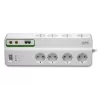 PRELUNGITOR APC, Schuko x 8, conectare prin Schuko (T), RJ-11 x 2, coaxial x 2, cablu 3 m, 10 A, protectie supratensiune, protectie telefon, protectie TV, alb, &quot;PMF83VT-GR&quot;