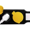 PRELUNGITOR LOGILINK, Schuko x 5, conectare prin Schuko (T), cablu 1.5 m, 16 A, protectie stropire cu apa, negru/ galben, &quot;LPS255&quot;