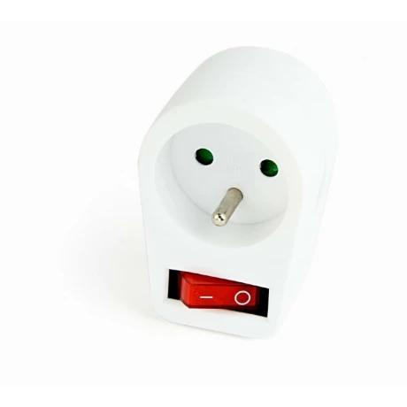 PRIZA GEMBIRD, French socket x 1, conectare prin French socket (T), 16 A, protectie copii, alb, &quot;EG-AC1F-01-W&quot;