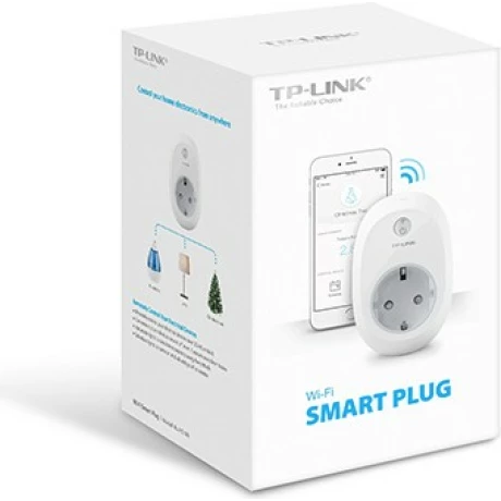 PRIZA inteligenta TP-LINK, Schuko x 1, conectare prin Schuko (T), 16 A, programare prin smartphone, Wi-Fi, alb &quot;HS100&quot; 45505353