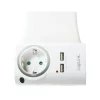 PRIZA LOGILINK, Schuko x 1, conectare prin Schuko (T), USB x 2, 16 A, protectie supratensiune, protectie copii, alb, &quot;PA0165&quot;