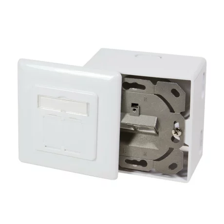 PRIZA RJ-45 aplicabila cu 2 iesiri | PRIZA RJ-45 incastrabila cu 2 iesiri LOGILINK pt. cablu FTP, Cat6, Krone (LSA) x 2 | RJ-45 (M) x 2, ecranat, plastic cu metal, 1 buc, &quot;NP0039A&quot;