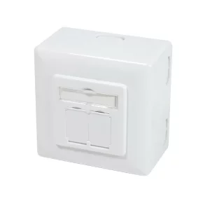 PRIZA RJ-45 aplicabila cu 2 iesiri | PRIZA RJ-45 incastrabila cu 2 iesiri LOGILINK pt. cablu FTP, Cat6, Krone (LSA) x 2 | RJ-45 (M) x 2, ecranat, plastic cu metal, 1 buc, &quot;NP0039A&quot;