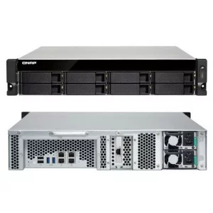 NAS QNAP, Rack, HDD x 8, capacitate maxima 64 TB, memorie RAM 4 GB, RJ-45 (Gigabit) x 4, porturi PCI-E2.0x4 | USB 2.0 x 2 | USB 3.0 x 2, &quot;TS-863XU-RP-4G&quot;