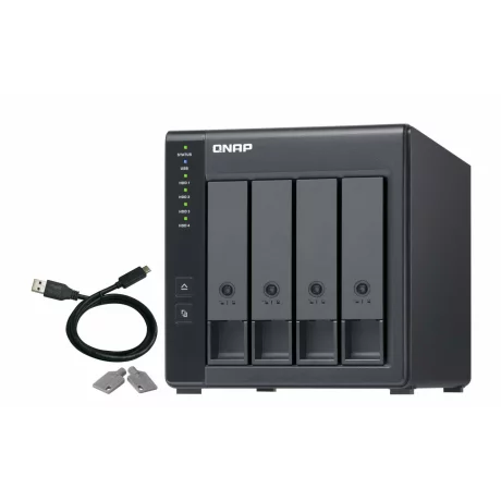 EXPANSION NAS QNAP, HDD x 4, capacitate maxima 24 TB, porturi USB Type C, &quot;TR-004&quot;