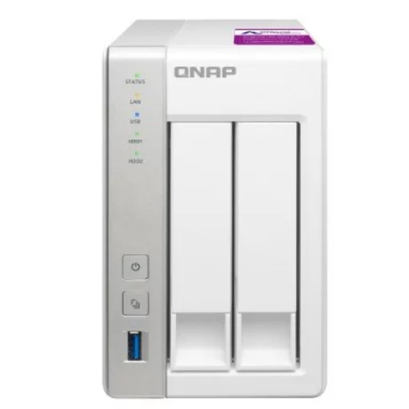 NAS QNAP, tower, HDD x 2, capacitate maxima 16 TB, memorie RAM 1 GB, RJ-45 (Gigabit) x 2, porturi USB 3.0 x 3, &quot;TS-231P2-1G&quot;
