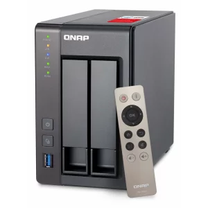 NAS QNAP, tower, HDD x 2, capacitate maxima 16 TB, memorie RAM 2 GB, RJ-45 (Gigabit) x 2, porturi USB 2.0 x 2 | USB 3.0 x 2 | HDMI, &quot;TS-251+-2G&quot;