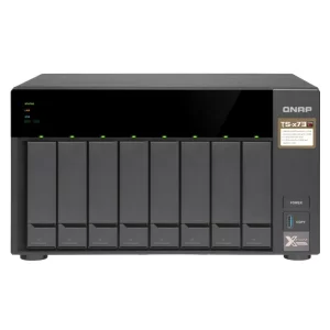 NAS QNAP, tower, HDD x 8, capacitate maxima 64 TB, memorie RAM 4 GB, RJ-45 (Gigabit) x 4, porturi PCI-E2.0x4 x 2 | USB 3.0 x 4 | USB Type C | 3.5 mm Jack x 2, &quot;TS-873-4G&quot;