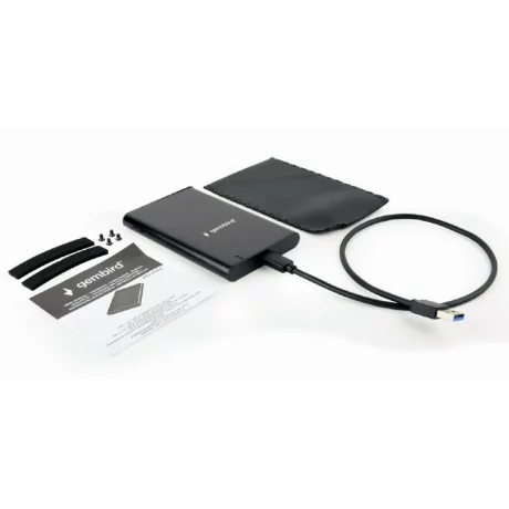 RACK extern GEMBIRD, pt HDD/SSD, 2.5 inch, S-ATA, interfata PC USB 3.1, aluminiu, negru, &quot;EE2-U3S-6&quot;