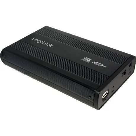 RACK extern LOGILINK, extern pt. HDD, 3.5 inch, S-ATA, interfata PC USB 2.0, aluminiu, negru