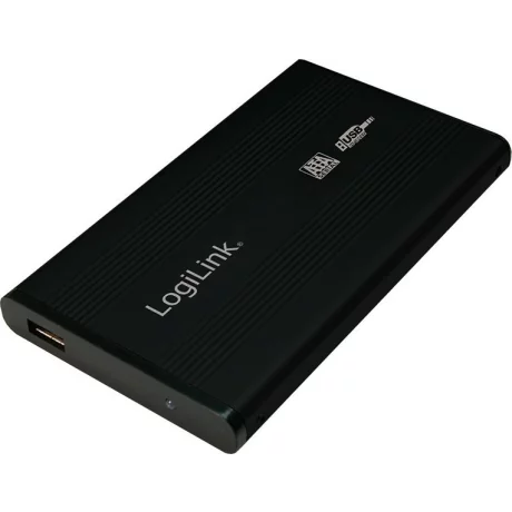 RACK extern LOGILINK, pt HDD/SSD, 2.5 inch, S-ATA, interfata PC USB 2.0, aluminiu, negru, &quot;UA0041B&quot;