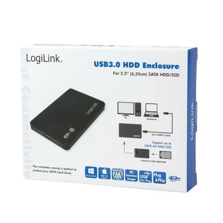 RACK extern LOGILINK, pt HDD/SSD, 2.5 inch, S-ATA, interfata PC USB 3.0, plastic, negru, &quot;UA0256&quot;