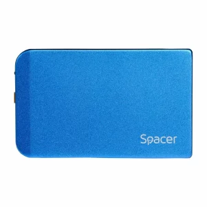 RACK extern SPACER, pt HDD/SSD, 2.5 inch, S-ATA, interfata PC USB 3.0, aluminiu, albastru, &quot;SPR-25611A&quot;