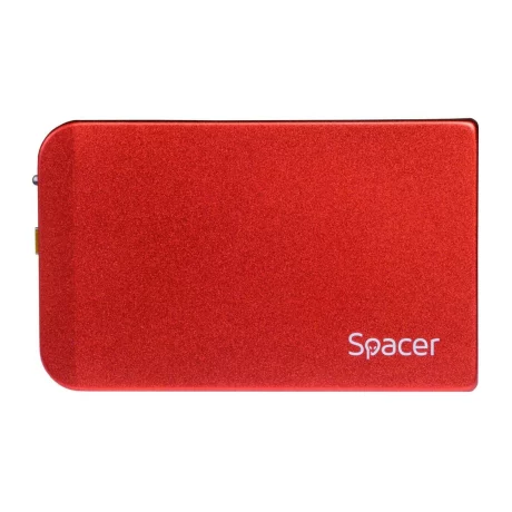 RACK extern SPACER, pt HDD/SSD, 2.5 inch, S-ATA, interfata PC USB 3.0, aluminiu, rosu, &quot;SPR-25611R&quot;