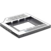 RACK intern GEMBIRD, tip caddy 9.5mm, 5.25 inch la 2.5 inch, S-ATA, interfata PC S-ATA, metal, negru, &quot;MF-95-01&quot;