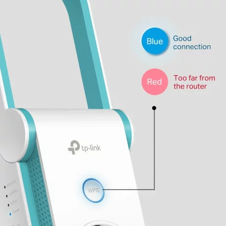 RANGE EXTENDER TP-LINK wireless 1200Mbps, 1 x 10/100 Mbps, 2 antene interne, dual band AC1200, 2.4GHz &amp;amp; 5GHz, + extra priza, &quot;RE365&quot; (include timbru verde 1.5 lei)