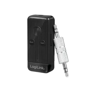 RECEIVER audio Logilink, conectare prin Jack 3.5mm, distanta 10 m (pana la), Bluetooth v5.0, ac. 300mAh, pana la 6.5 ore, card microSD, indicator LED, bass booster, antena interna, black, &quot;BT0055&quot;