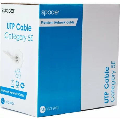 ROLA CABLU  UTP SPACER Cat5e, 305m, Cupru-Aluminu, Solid, AWG24, &quot;RCAT5ECCA&quot;