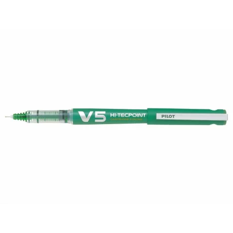 Roller V5 Hi-Tecpoint Reincarcabil 0.5 Verde Pilot