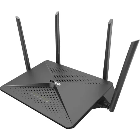 ROUTER D-LINK wireless 2600Mbps, 4 porturi Gigabit, 4 antene externe, Dual Band AC2600 (1733/800Mbps), AC SmartBeam, MU-MIMO, USB 3.0, black &quot;DIR-882&quot; (include timbru verde 1.5 lei)