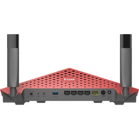 ROUTER D-LINK wireless 3150Mbps, 4 porturi Gigabit, 4 antene externe, Dual Band AC3200 (1300/600Mbps), 1xUSB3.0, 1xUSB2.0, glossy red &quot;DIR-885L&quot; (include timbru verde 1.5 lei)