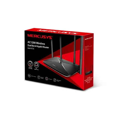 ROUTER MERCUSYS wireless 1200Mbps, 3 porturi 10/100/1000Mbps, Dual Band AC1200 AC12G