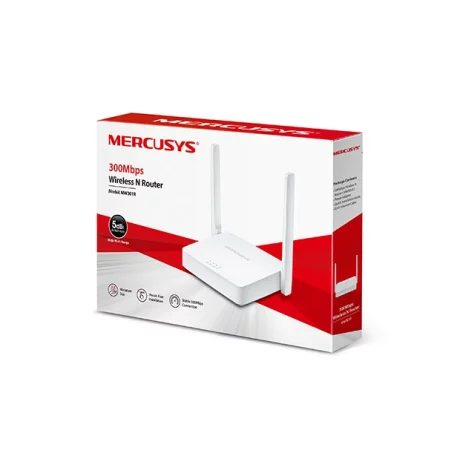 ROUTER MERCUSYS wireless  300Mbps, 2 porturi 10/100Mbps, 2 antene externe &quot;MW301R&quot; (include timbru verde 1 leu)