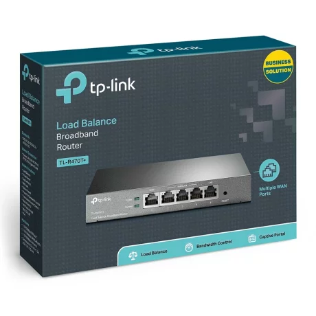 ROUTER TP-LINK wired 10/100 Mb/s, 1 WAN + 1 LAN + 3 WAN/LAN,  TL-R470T+