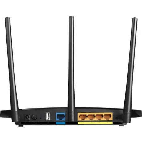 ROUTER TP-LINK wireless 1200Mbps, 4 porturi Gigabit, 3 antene externe, Dual Band AC1200 Archer C1200