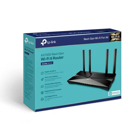 ROUTER TP-LINK wireless 1500Mbps, WI-FI 6,  Archer AX10