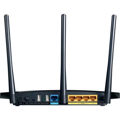 ROUTER TP-LINK wireless 1750Mbps, 4 porturi Gigabit, 3 antene externe, Dual Band AC1750 Archer C7