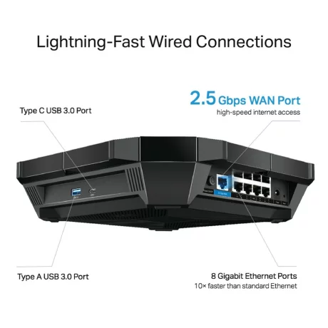 ROUTER TP-LINK wireless 6000Mbps, WI-FI 6 Archer AX6000