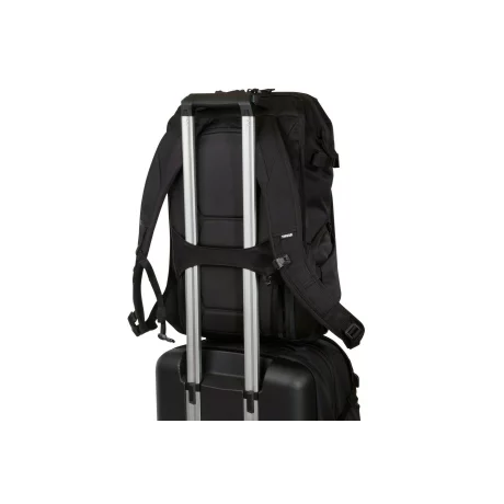 RUCSAC pt. camera DSLR COVERT, NB, THULE, Rolltop, buzunar frontal x 2 | buzunar intern | buzunar lateral | buzunar dorsal, 24L, black, &quot;TCDK224 BLACK&quot;/3203906