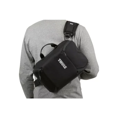 RUCSAC pt. camera DSLR COVERT, NB, THULE, Rolltop, buzunar frontal x 2 | buzunar intern | buzunar lateral | buzunar dorsal, 24L, black, &quot;TCDK224 BLACK&quot;/3203906