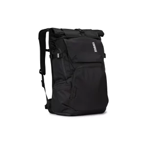 RUCSAC pt. camera DSLR COVERT, NB, THULE, Rolltop, buzunar frontal x 2 | buzunar intern | buzunar lateral | buzunar dorsal, 32L, black, &quot;TCDK232 BLACK&quot;/3203908