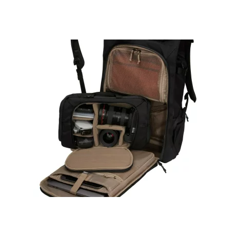 RUCSAC pt. camera DSLR COVERT, NB, THULE, Rolltop, buzunar frontal x 2 | buzunar intern | buzunar lateral | buzunar dorsal, 32L, black, &quot;TCDK232 BLACK&quot;/3203908