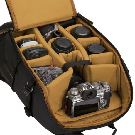 RUCSAC pt. camera DSLR si accesorii, spatiu notebook 14 inch, husa antiumezeala, CASE LOGIC, buzunar frontal | buzunar intern | buzunar lateral | buzunar dorsal, negru, &quot;CVBP-105 BLACK/3204534&quot;