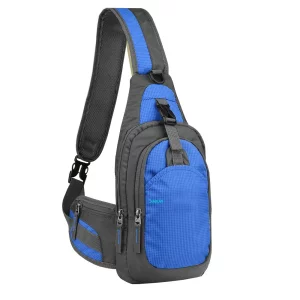 RUCSAC SPACER Sling, nylon,1 bretea, 2 compartimente principale,1 buzunar frontal,1 buzunar lateral, 35x18x7cm, water resistant, blue, &quot;SPB-SLING-BLUE&quot;