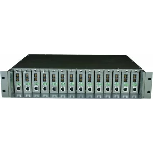 SASIU RACKABIL TP-LINK 14-sloturi media convertor fara management, rack 19-inch, suport sursa de alimentare redundanta, o sursa AC inclusa &quot;TL-MC1400&quot;