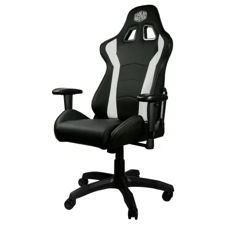 SCAUN GAMING COOLER MASTER Caliber R1, black &amp;amp; white, material premium, imitatie piele, respirabil, spate &amp;amp; brate ajustabile, greutate max. 150kg, dimensiuni 72*52*128~136 &quot;CMI-GCR1-2019W&quot;