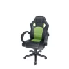 SCAUN GAMING SPACER imitatie piele &amp;amp; material textil, black &amp;amp; green, greutate max. 120kg, dimensiuni 59*70*106~114cm &quot;SP-GC-GRN43&quot;