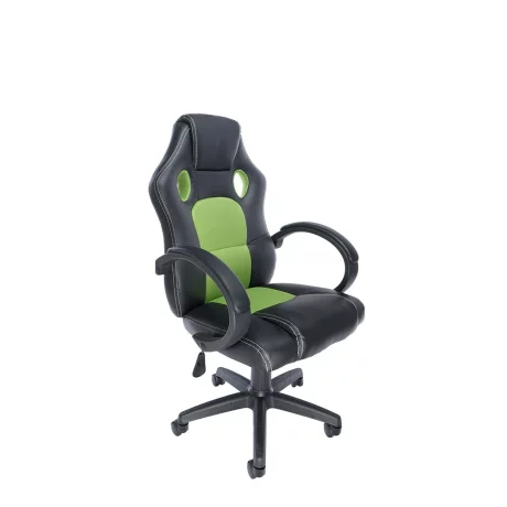 SCAUN GAMING SPACER imitatie piele &amp;amp; material textil, black &amp;amp; green, greutate max. 120kg, dimensiuni 59*70*106~114cm &quot;SP-GC-GRN43&quot;