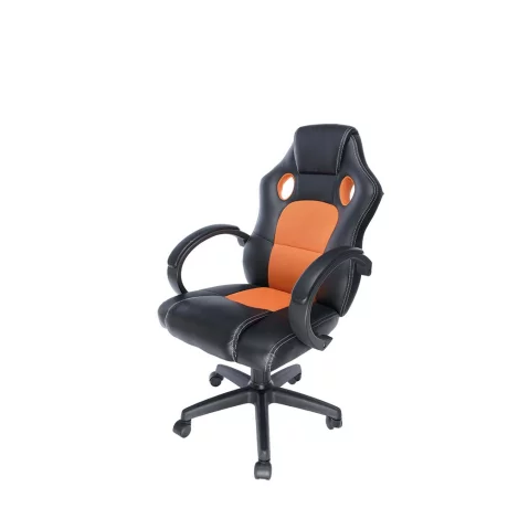 SCAUN GAMING SPACER imitatie piele &amp;amp; material textil, black &amp;amp; orange, greutate max. 120kg, dimensiuni 59*70*106~114cm &quot;SP-GC-RNG43&quot;/45505851